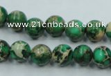 CAT58 15.5 inches 10mm round dyed natural aqua terra jasper beads