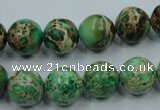 CAT59 15.5 inches 12mm round dyed natural aqua terra jasper beads