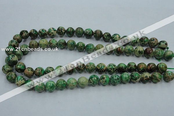 CAT59 15.5 inches 12mm round dyed natural aqua terra jasper beads