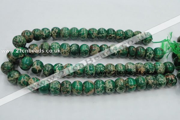 CAT61 15.5 inches 12*16mm rondelle dyed natural aqua terra jasper beads