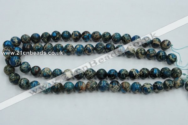 CAT62 15.5 inches 12mm round dyed natural aqua terra jasper beads