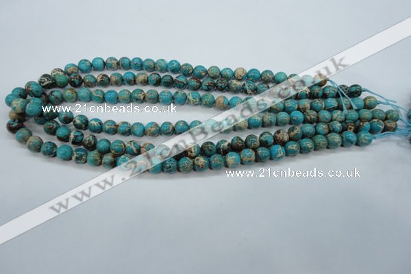 CAT75 15.5 inches 8mm round dyed natural aqua terra jasper beads