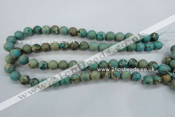 CAT76 15.5 inches 12mm round dyed natural aqua terra jasper beads