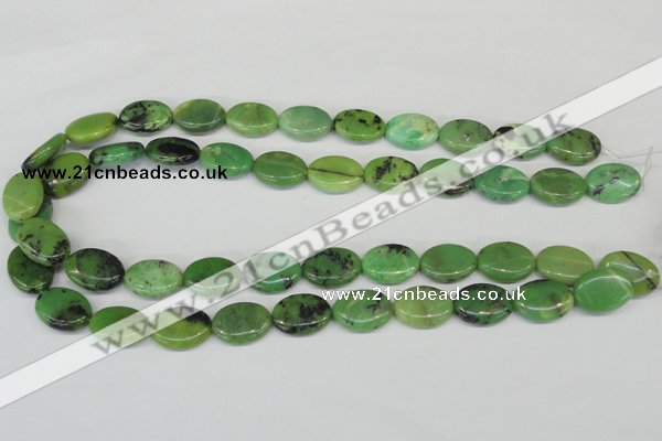 CAU17 12*16mm flat oval australia chrysoprase beads Wholesale