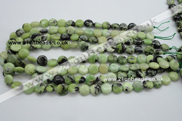 CAU201 15.5 inches 12mm flat round Australia chrysoprase beads