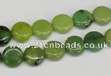 CAU37 15.5 inches 10mm flat round australia chrysoprase beads wholesale