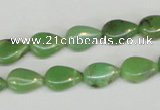 CAU41 15.5 inches 8*12mm flat teardrop australia chrysoprase beads