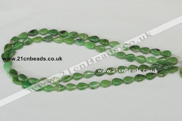 CAU41 15.5 inches 8*12mm flat teardrop australia chrysoprase beads