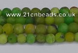 CAU410 15.5 inches 4mm round matte Australia chrysoprase beads