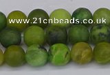 CAU412 15.5 inches 8mm round matte Australia chrysoprase beads