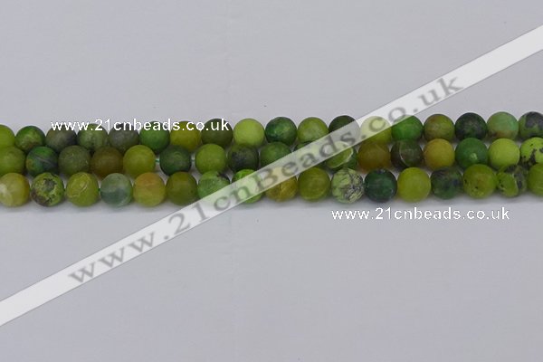 CAU413 15.5 inches 10mm round matte Australia chrysoprase beads