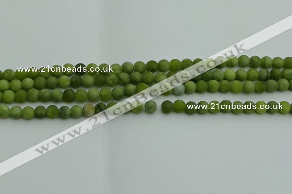 CAU510 15.5 inches 4mm round matte Chinese chrysoprase beads