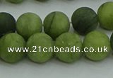 CAU512 15.5 inches 8mm round matte Chinese chrysoprase beads