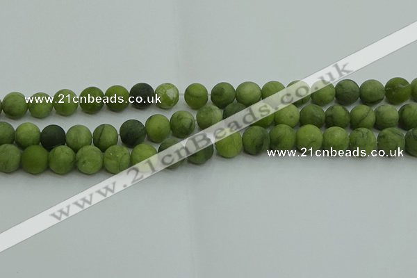 CAU512 15.5 inches 8mm round matte Chinese chrysoprase beads