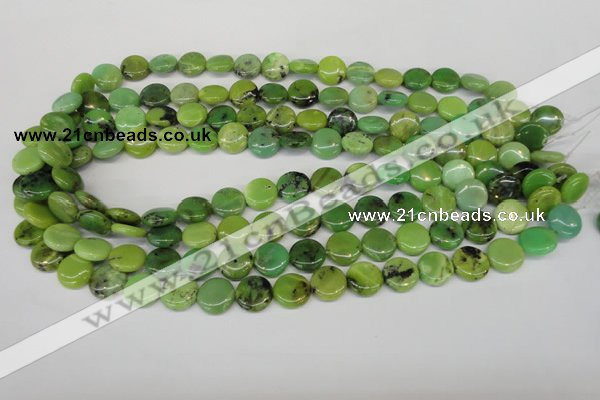 CAU54 15.5 inches 12mm flat round Australia chrysoprase beads wholesale