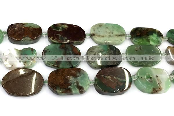 CAU555 14*20mm - 22*33mm freeform Australia chrysoprase beads