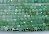 CAU566 15 inches 2mm faceted round Australia chrysoprase beads