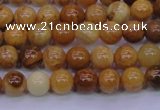 CAY02 15.5 inches 6mm round African yellow jasper beads wholesale