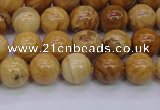 CAY03 15.5 inches 8mm round African yellow jasper beads wholesale