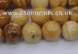 CAY06 15.5 inches 14mm round African yellow jasper beads wholesale