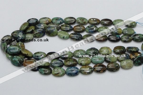 CAZ01 15.5 inches 13*18mm oval natural azurite gemstone beads