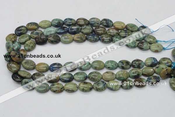 CAZ04 15.5 inches 12*16mm oval natural azurite gemstone beads