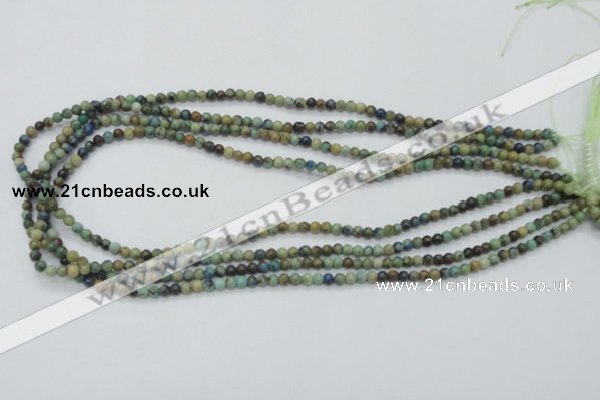 CAZ06 15.5 inches 4mm round natural azurite gemstone beads