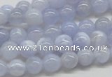 CBC02 15.5 inches 8mm round blue chalcedony beads wholesale