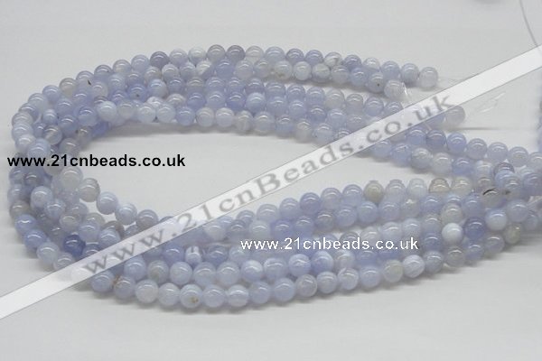 CBC02 15.5 inches 8mm round blue chalcedony beads wholesale