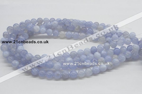 CBC03 15.5 inches 10mm round blue chalcedony beads wholesale