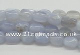 CBC05 15.5 inches 7*10mm nugget blue chalcedony beads wholesale