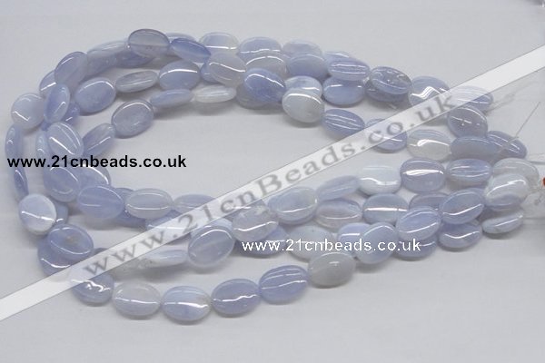 CBC10 15.5 inches 13*18mm oval blue chalcedony beads wholesale