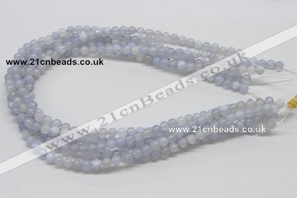 CBC16 15.5 inches 4mm round blue chalcedony beads wholesale