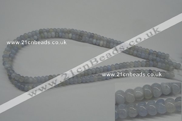 CBC20 15.5 inches 4*6mm rondelle blue chalcedony beads wholesale