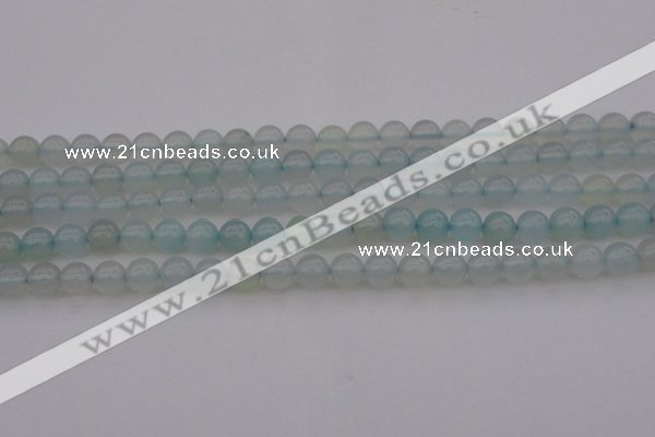 CBC202 15.5 inches 8mm round ocean blue chalcedony beads