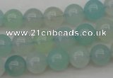 CBC203 15.5 inches 10mm round ocean blue chalcedony beads