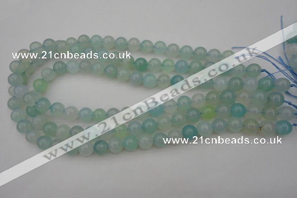 CBC203 15.5 inches 10mm round ocean blue chalcedony beads