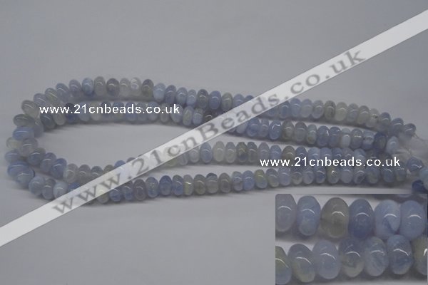 CBC21 15.5 inches 6*10mm rondelle blue chalcedony beads wholesale