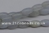 CBC23 15.5 inches 4*7mm rice blue chalcedony beads wholesale