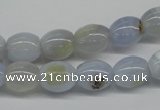 CBC24 15.5 inches 10*12mm rice blue chalcedony beads wholesale