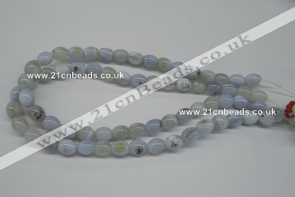 CBC24 15.5 inches 10*12mm rice blue chalcedony beads wholesale