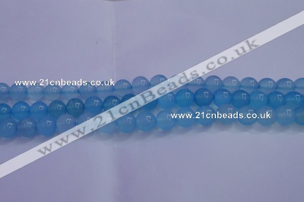 CBC253 15.5 inches 10mm A grade round ocean blue chalcedony beads