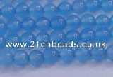 CBC261 15.5 inches 6mm AA grade round ocean blue chalcedony beads