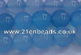 CBC263 15.5 inches 10mm AA grade round ocean blue chalcedony beads