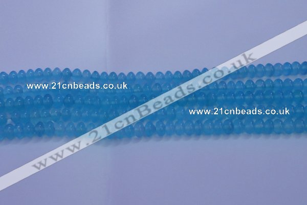 CBC270 15.5 inches 4*6mm A grade rondelle ocean blue chalcedony beads