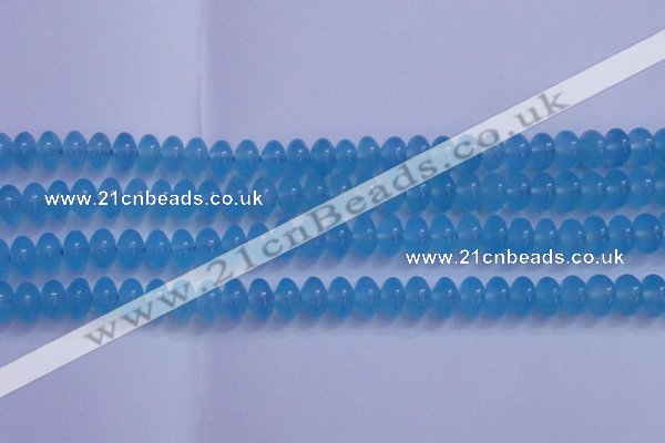 CBC271 15.5 inches 5*8mm A grade rondelle ocean blue chalcedony beads