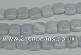 CBC36 15.5 inches 8*8mm square blue chalcedony beads wholesale