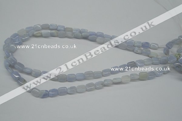 CBC38 15.5 inches 8*10mm rectangle blue chalcedony beads wholesale