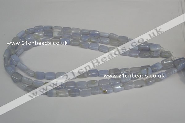 CBC39 15.5 inches 8*12mm rectangle blue chalcedony beads wholesale