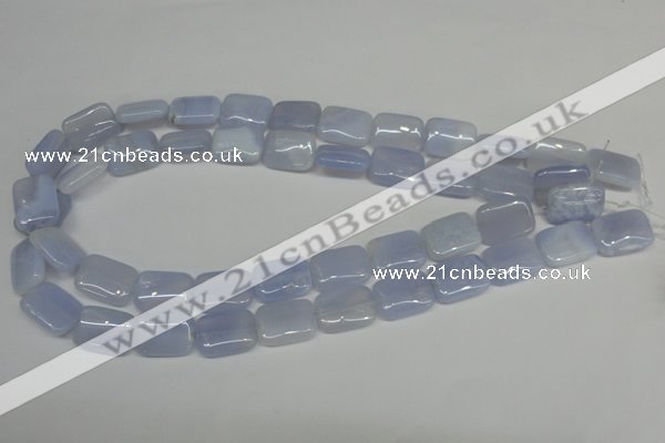 CBC40 15.5 inches 13*18mm rectangle blue chalcedony beads wholesale